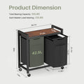Rolling laundry hamper with top shelf for supplies