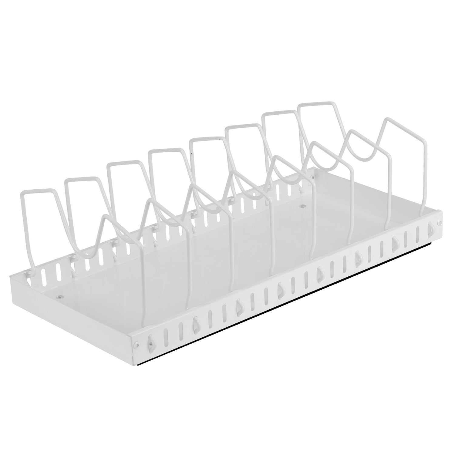 Pull-out cookware organizer with adjustable dividers