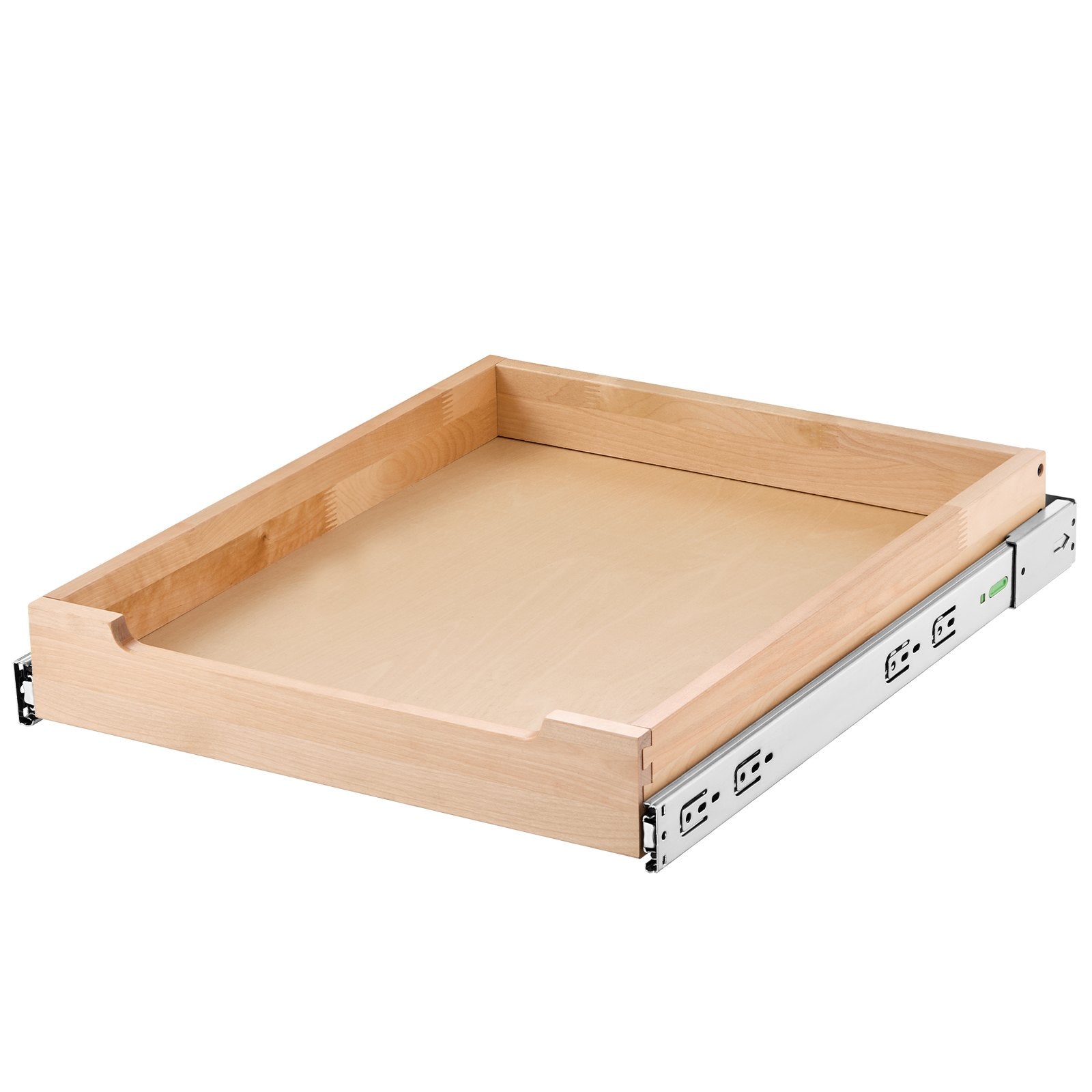 17-inch single-tier wooden cabinet organizer in natural finish