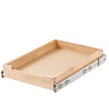 14-inch single-tier wooden cabinet organizer in natural finish