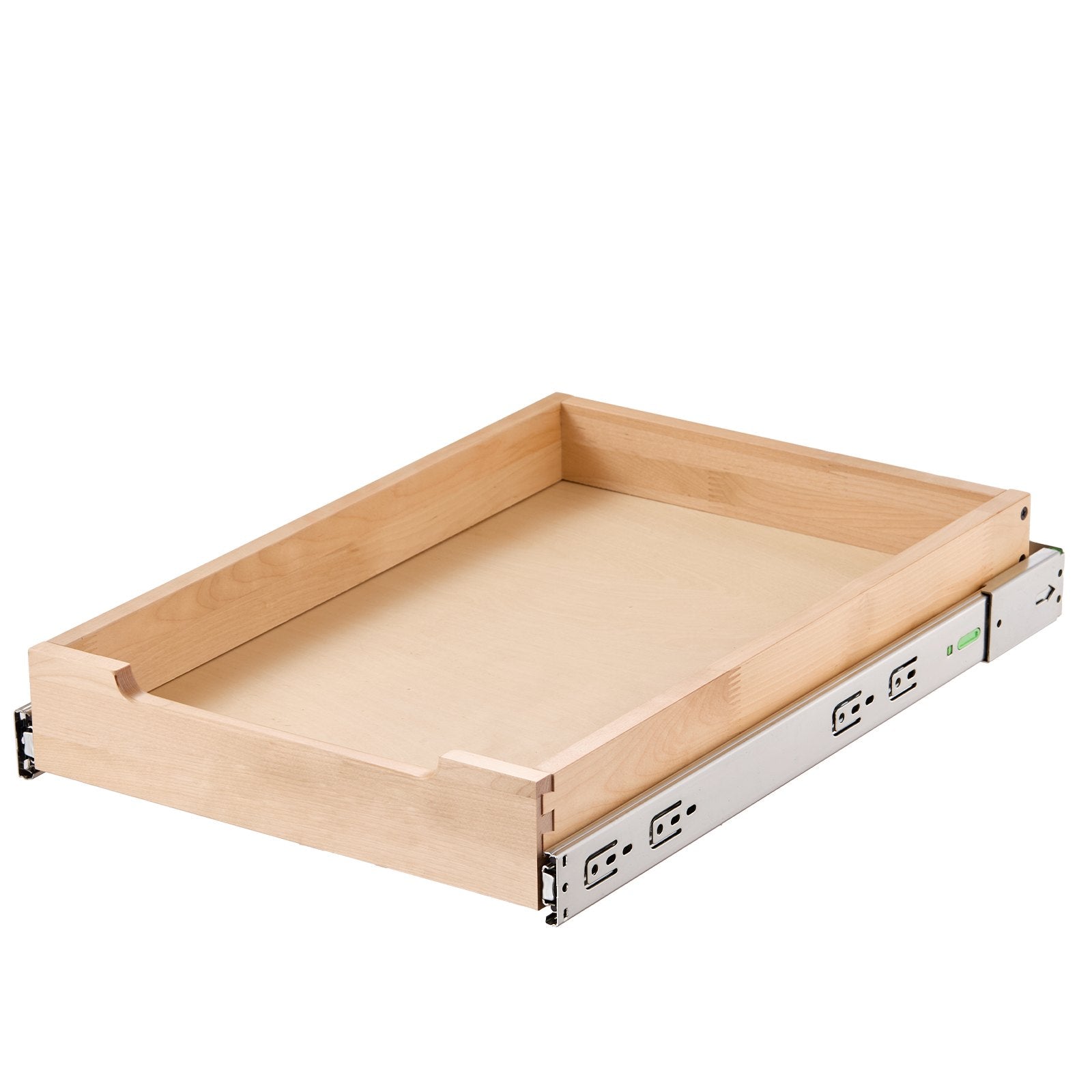14-inch single-tier wooden cabinet organizer in natural finish