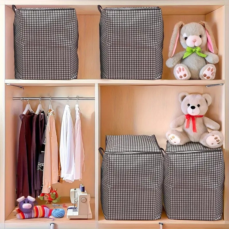 150-liter houndstooth foldable storage bag